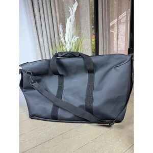RAINS FFF Duffel Bag‎  Black Waterproof Weekend Shoulder Strap Collab Football